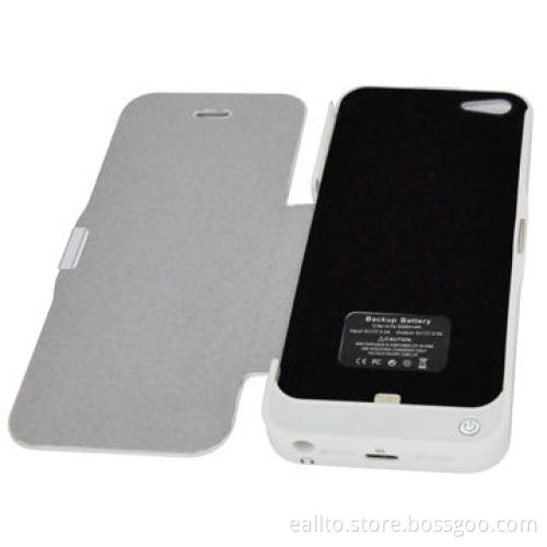 Mobile Phone Power Bank Case for iPhone 5/5S with Flip Cover, 4,200mAh Capacity